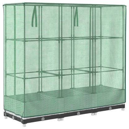 Plantenbak verhoogd met kashoes 120x40x123 cm rattanlook