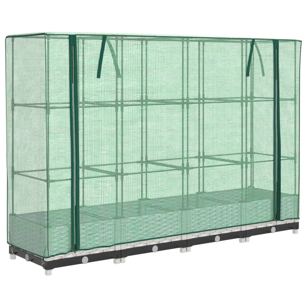 Plantenbak verhoogd met kashoes 160x40x123 cm rattanlook