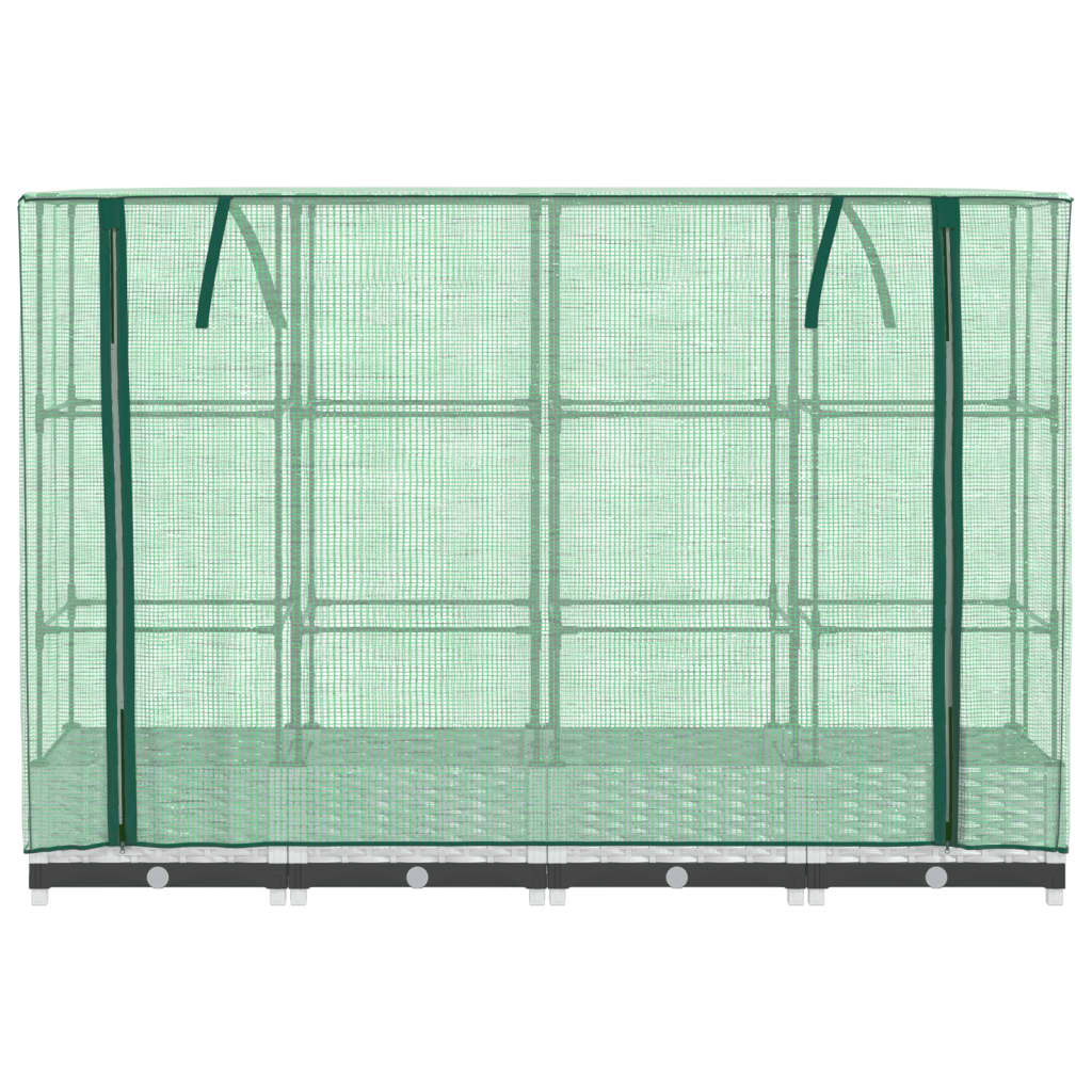 Plantenbak verhoogd met kashoes 160x40x123 cm rattanlook