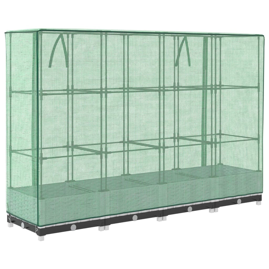Plantenbak verhoogd met kashoes 160x40x123 cm rattanlook