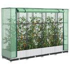 Plantenbak verhoogd 160x40x123 cm rattanlook polypropeen