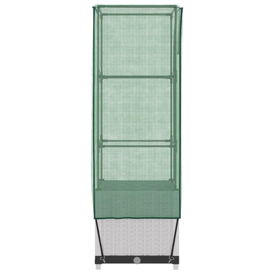 Plantenbak verhoogd met kashoes 40x40x139 cm rattanlook
