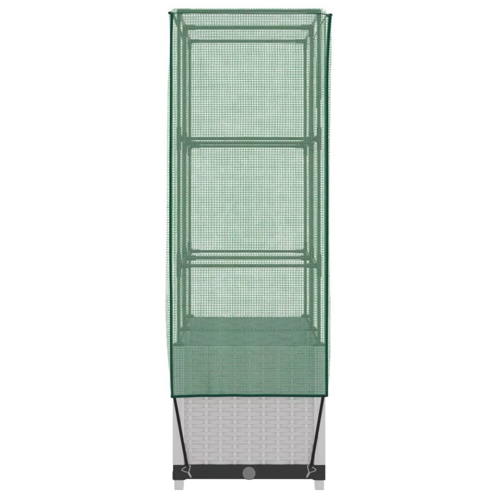 Plantenbak verhoogd met kashoes 80x40x138 cm rattanlook