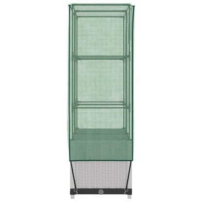 Plantenbak verhoogd met kashoes 80x40x138 cm rattanlook