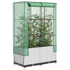Plantenbak verhoogd 80x40x138 cm poly rattanlook