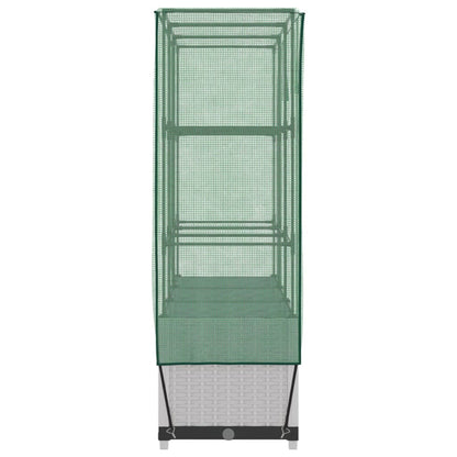 Plantenbak verhoogd met kashoes 120x40x138 cm rattanlook