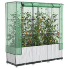 Plantenbak verhoogd 120x40x138 cm poly rattanlook