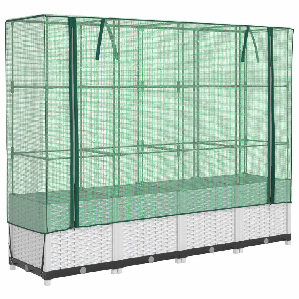 Plantenbak verhoogd met kashoes 160x40x138 cm rattanlook