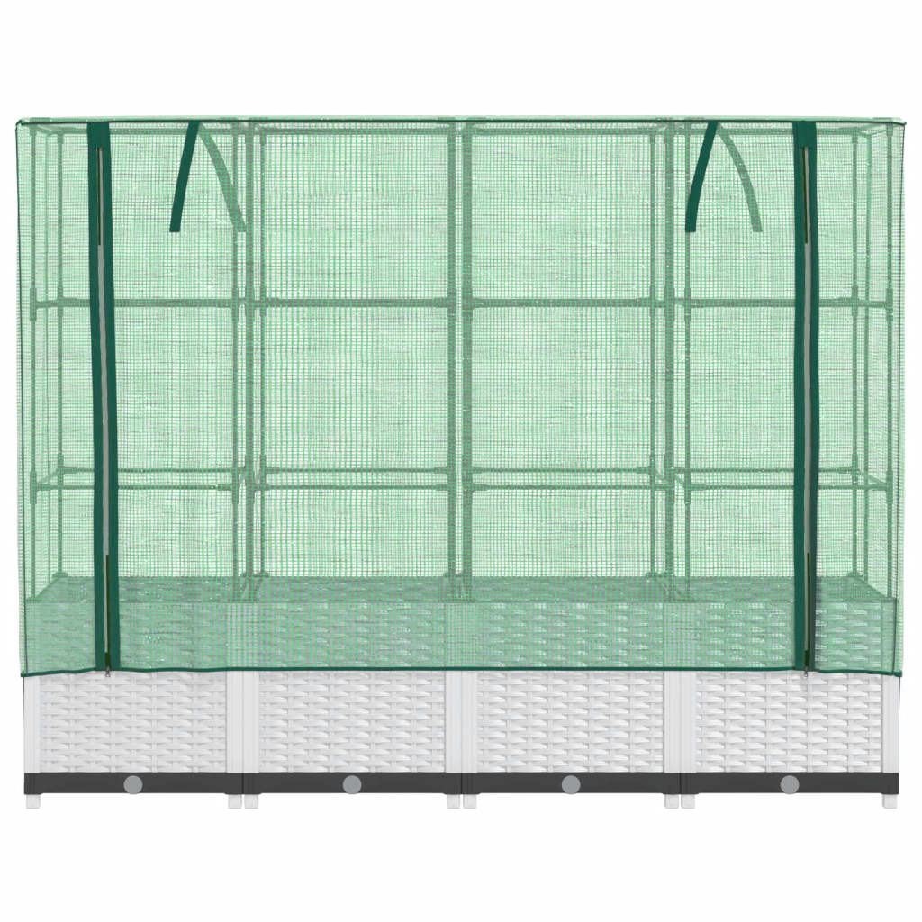 Plantenbak verhoogd met kashoes 160x40x138 cm rattanlook