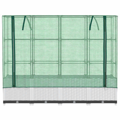 Plantenbak verhoogd met kashoes 160x40x138 cm rattanlook