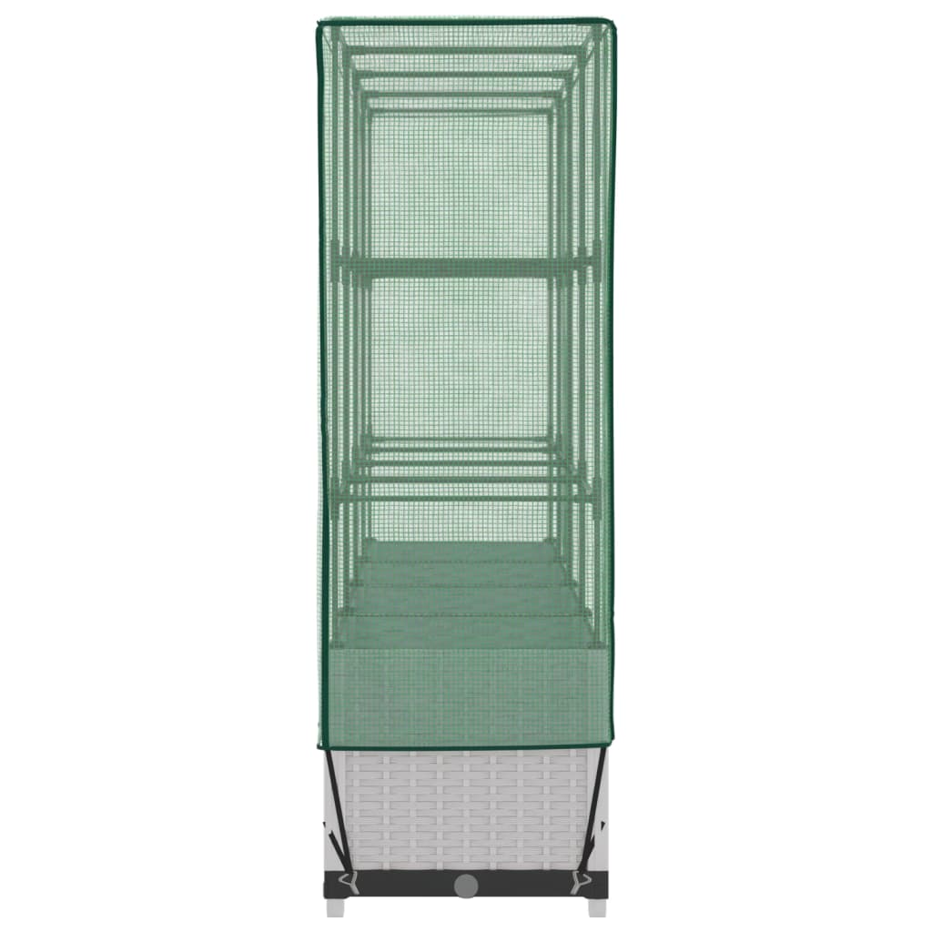 Plantenbak verhoogd met kashoes 160x40x138 cm rattanlook
