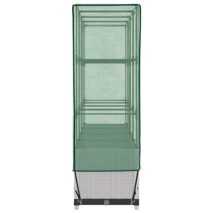 Plantenbak verhoogd met kashoes 160x40x138 cm rattanlook