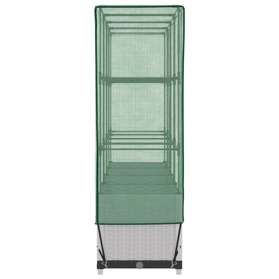 Plantenbak verhoogd met kashoes 160x40x138 cm rattanlook