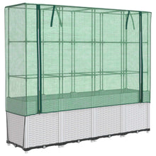 Plantenbak verhoogd met kashoes 160x40x153 cm rattanlook