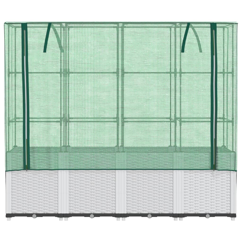Plantenbak verhoogd met kashoes 160x40x153 cm rattanlook