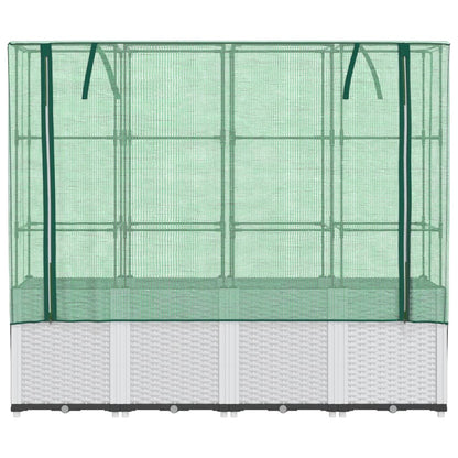 Plantenbak verhoogd met kashoes 160x40x153 cm rattanlook