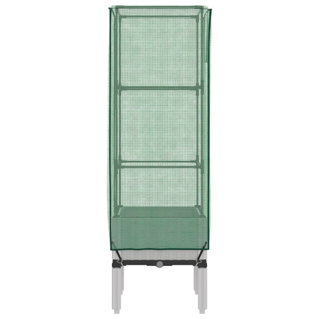 Plantenbak verhoogd met kashoes 40x40x140 cm rattanlook