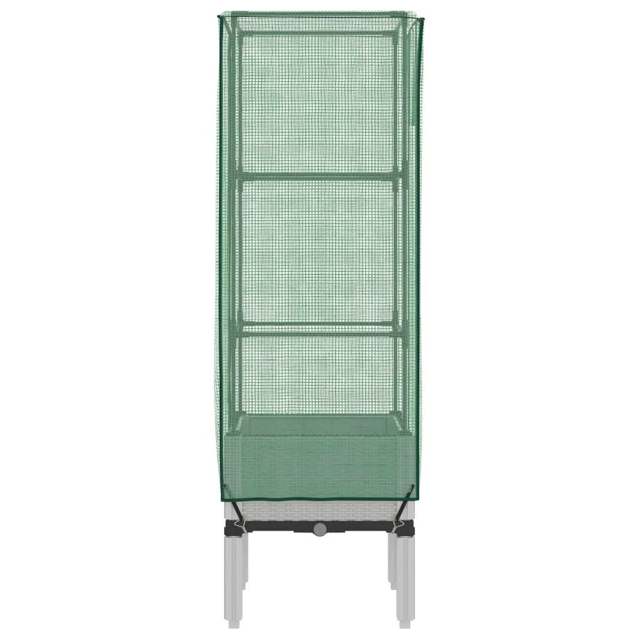 Plantenbak verhoogd met kashoes 40x40x140 cm rattanlook