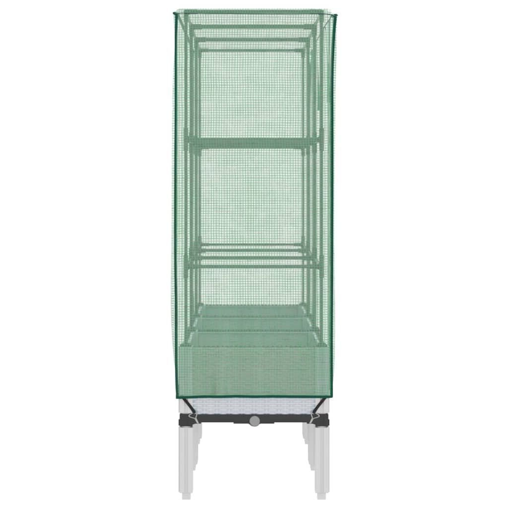 Plantenbak verhoogd met kashoes 120x40x140 cm rattanlook