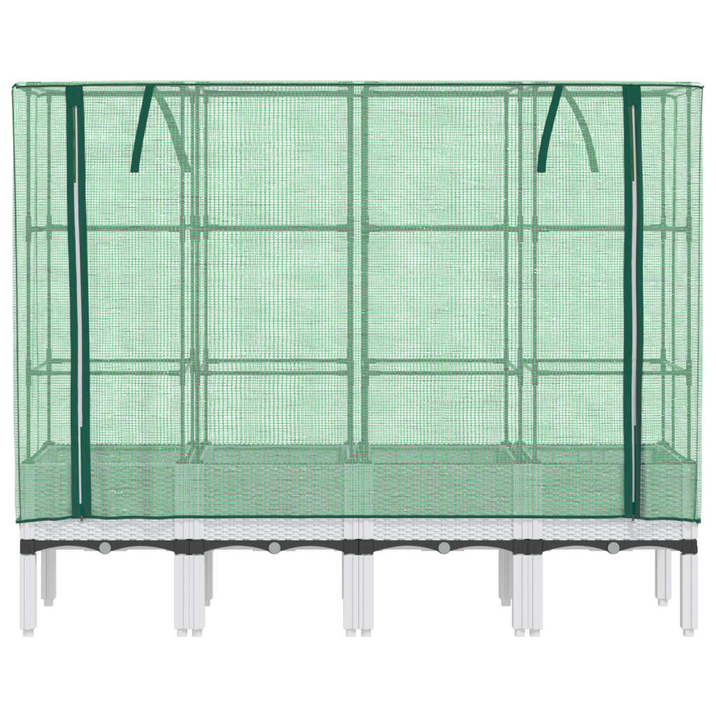 Plantenbak verhoogd met kashoes 160x40x140 cm rattanlook