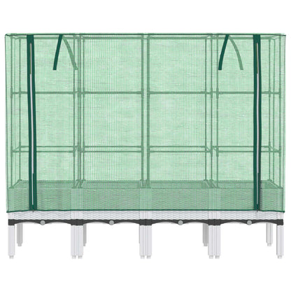 Plantenbak verhoogd met kashoes 160x40x140 cm rattanlook