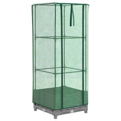 Plantenbak verhoogd met kashoes 40x40x123 cm rattanlook