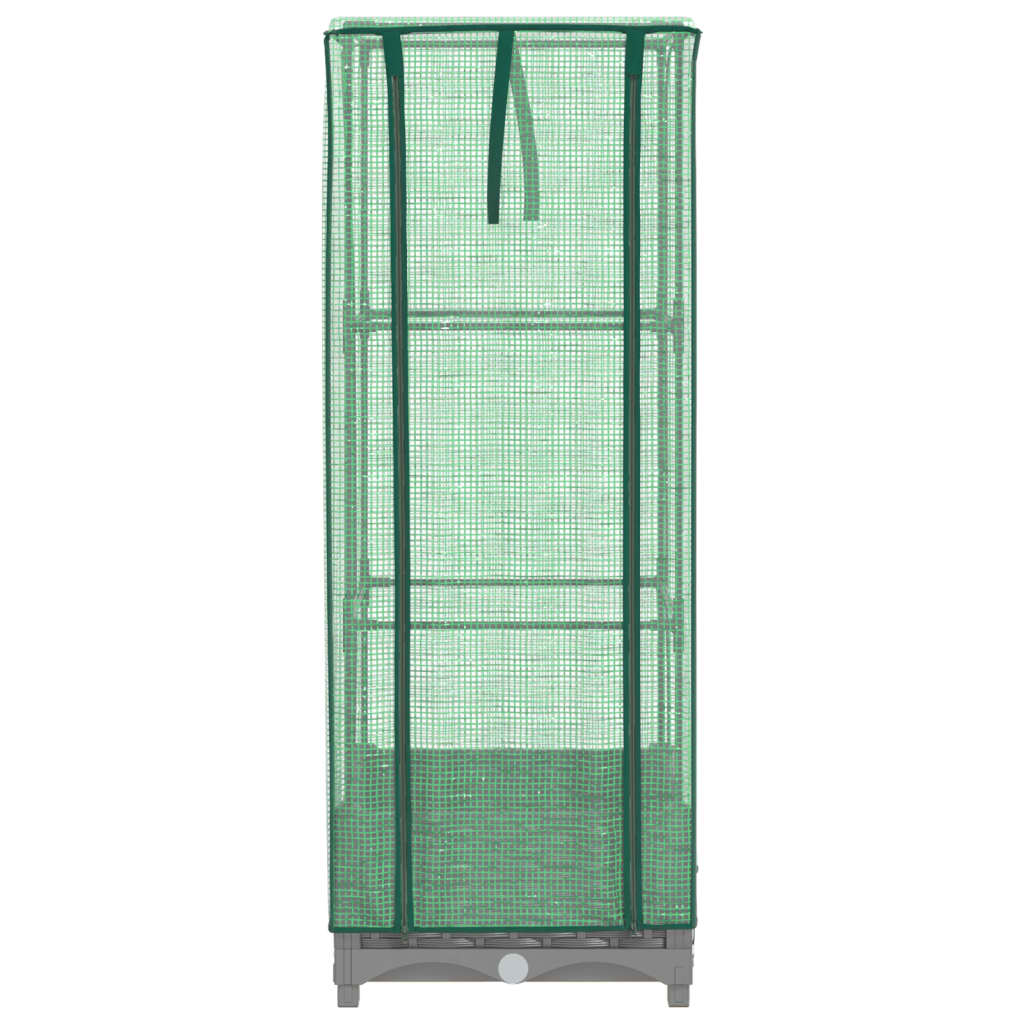 Plantenbak verhoogd met kashoes 40x40x123 cm rattanlook