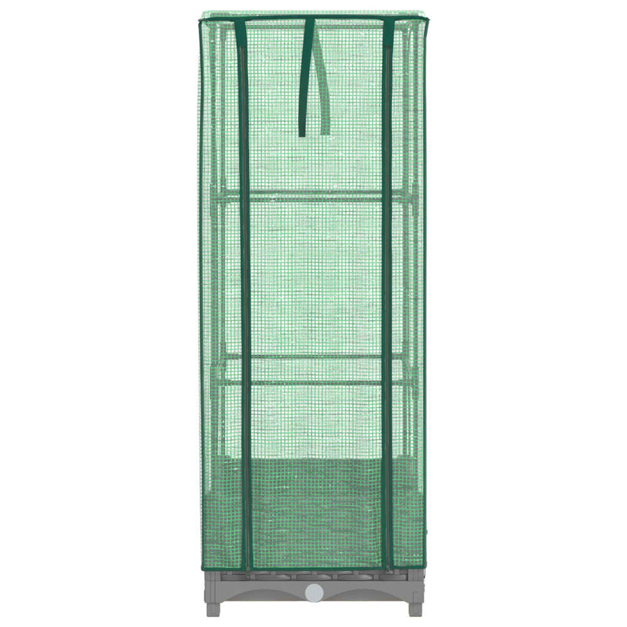 Plantenbak verhoogd met kashoes 40x40x123 cm rattanlook