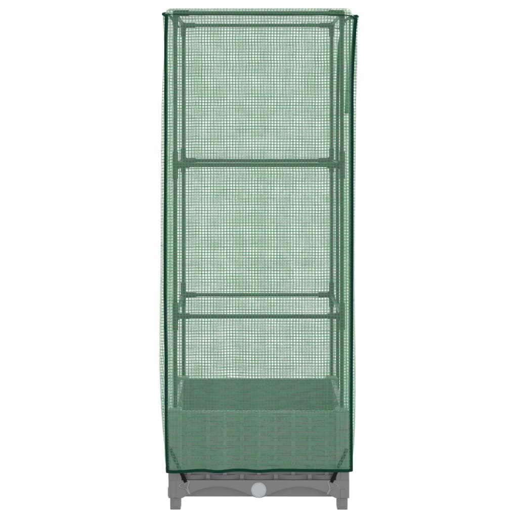 Plantenbak verhoogd met kashoes 40x40x123 cm rattanlook