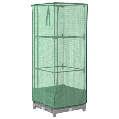 Plantenbak verhoogd met kashoes 40x40x123 cm rattanlook