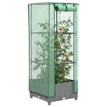 Plantenbak verhoogd met kashoes 40x40x123 cm rattanlook