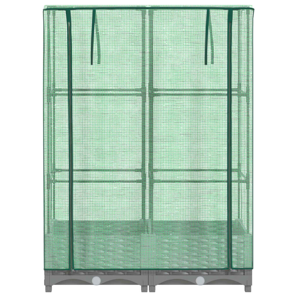 Plantenbak verhoogd met kashoes 80x40x123 cm rattanlook