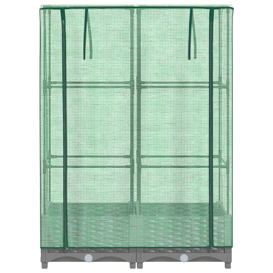 Plantenbak verhoogd met kashoes 80x40x123 cm rattanlook