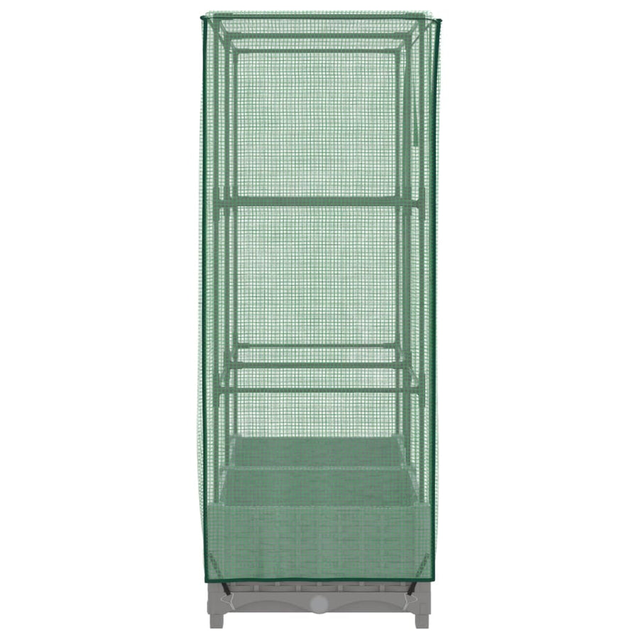 Plantenbak verhoogd met kashoes 80x40x123 cm rattanlook