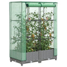 Plantenbak verhoogd 80x40x23 cm polypropeen lichtgrijs