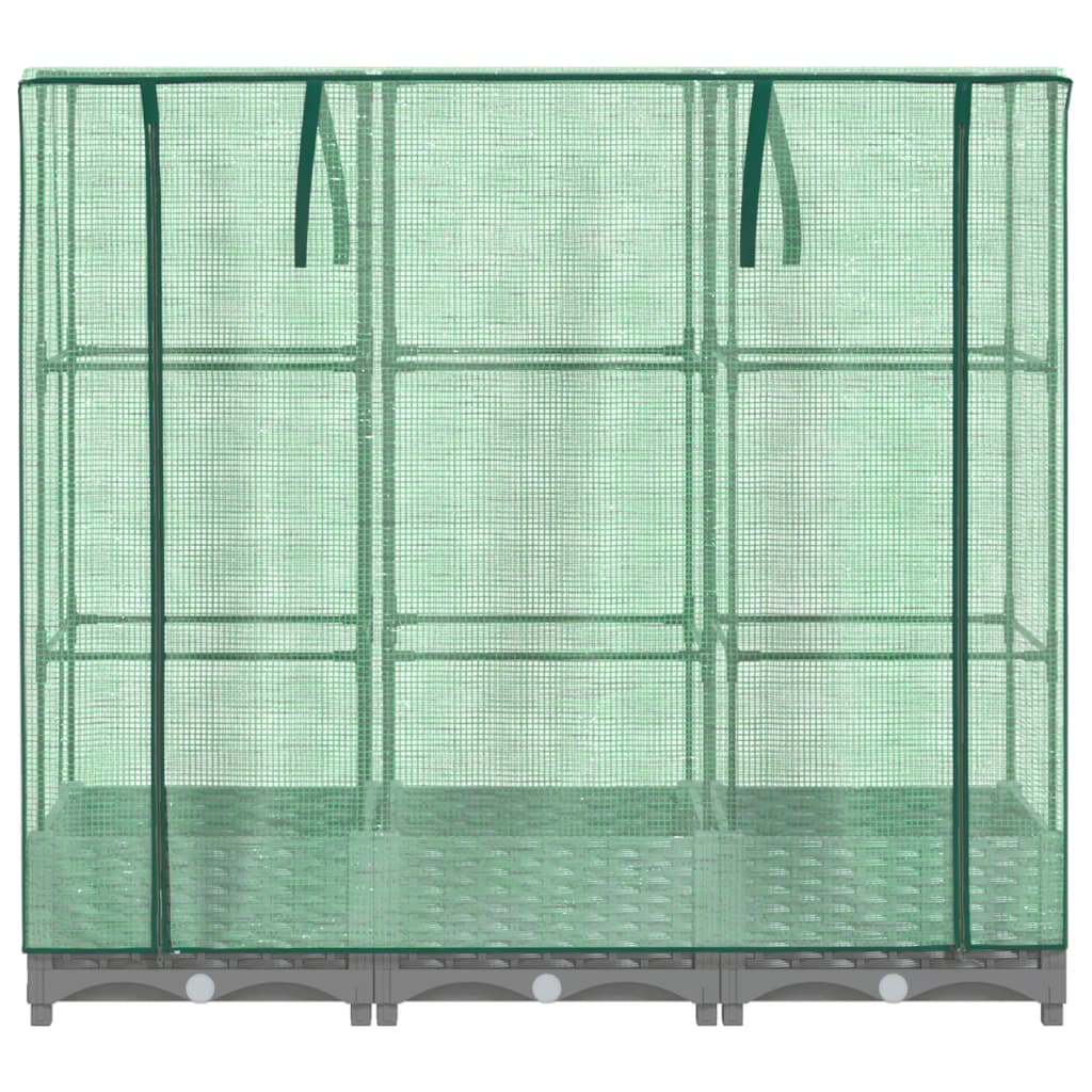 Plantenbak verhoogd met kashoes 120x40x123 cm rattanlook