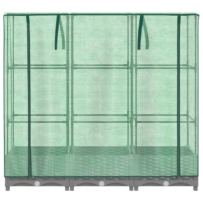 Plantenbak verhoogd met kashoes 120x40x123 cm rattanlook