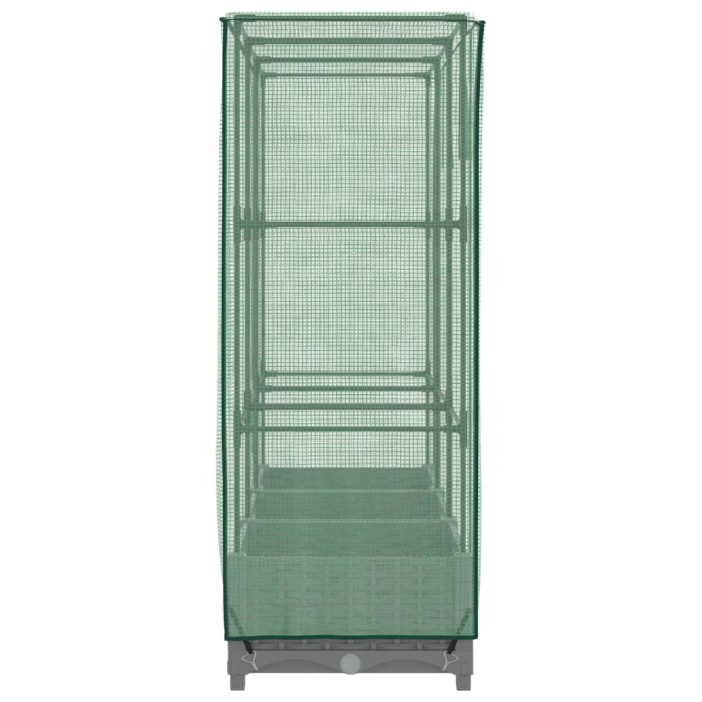Plantenbak verhoogd met kashoes 120x40x123 cm rattanlook