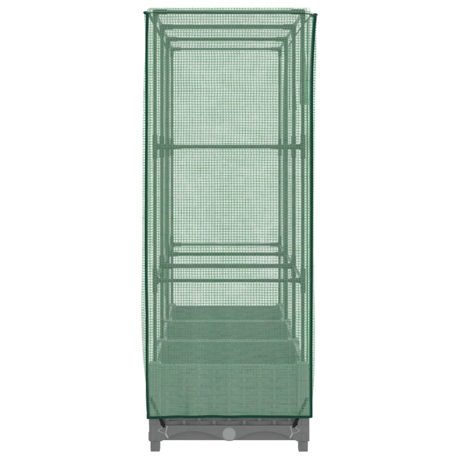 Plantenbak verhoogd met kashoes 120x40x123 cm rattanlook