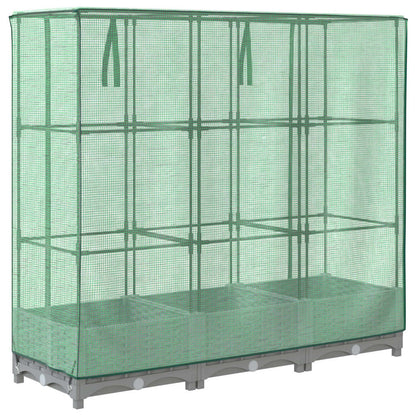 Plantenbak verhoogd met kashoes 120x40x123 cm rattanlook