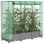 Plantenbak verhoogd 120x40x23 cm polypropeen lichtgrijs