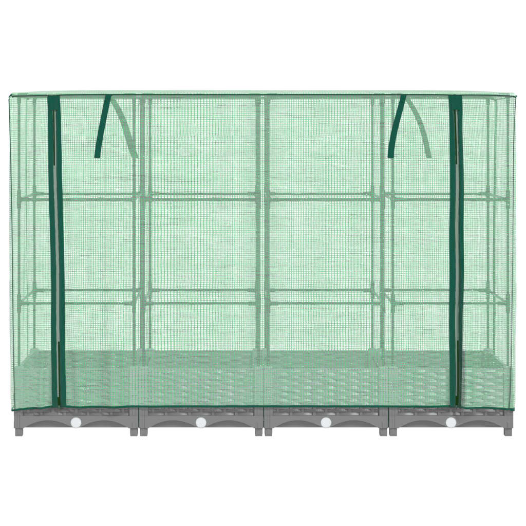 Plantenbak verhoogd met kashoes 160x40x123 cm rattanlook