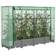 Plantenbak verhoogd 160x40x23 cm poly rattanlook