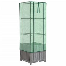 Plantenbak verhoogd met kashoes 40x40x139 cm rattanlook