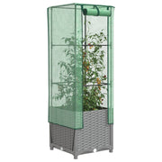 Plantenbak verhoogd 40x40x139 cm poly rattanlook