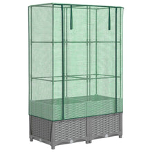 Plantenbak verhoogd met kashoes 80x40x138 cm rattanlook