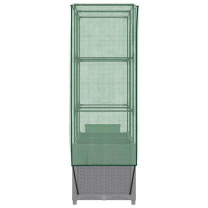 Plantenbak verhoogd met kashoes 80x40x138 cm rattanlook