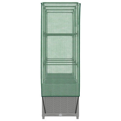 Plantenbak verhoogd met kashoes 120x40x138 cm rattanlook