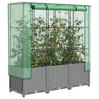 Verhoogde plantenbak 120x40x138 cm poly rattanlook