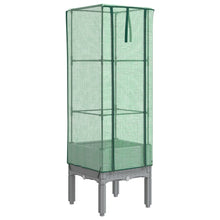 Plantenbak Verhoogd Met Kashoes Rattanlook 40 x 40 x 140 cm Lichtgrijs